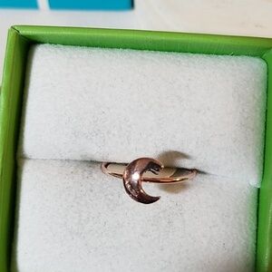 Half Moon Silver Tone Size 7